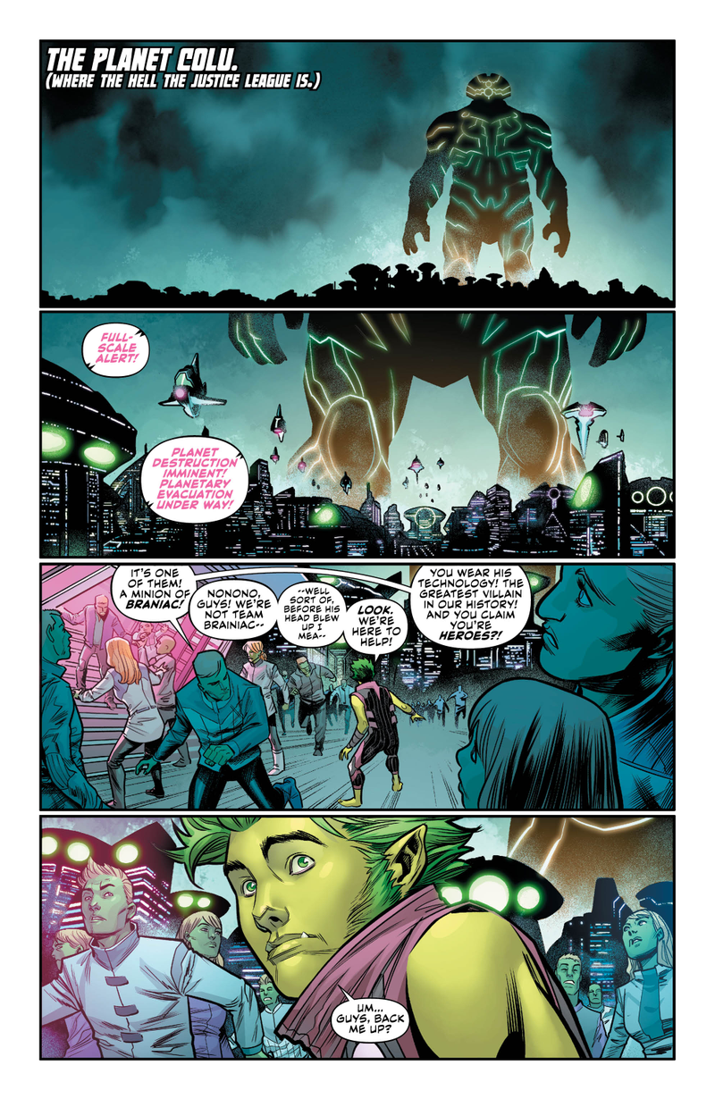Illustration for article titled Discover the ultimate DC team-up in this exclusive No Justice preview and interview